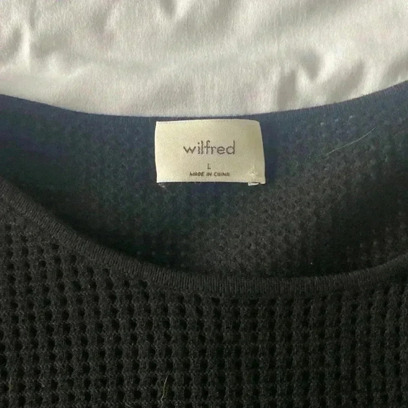 Wilfred Rosetta Cropped Sweater, black sweater size L - Picture 4 of 10